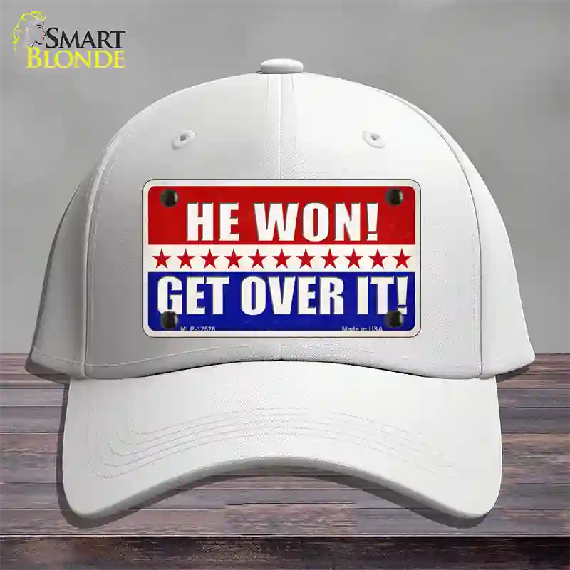 Trump Won Get Over It Novelty License Plate Hat Cotton / White