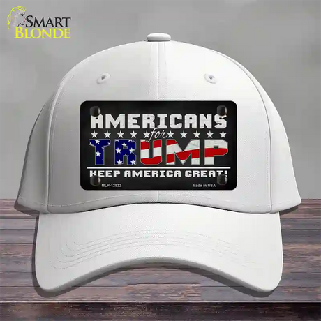 Americans For Trump Novelty License Plate Hat Cotton / White