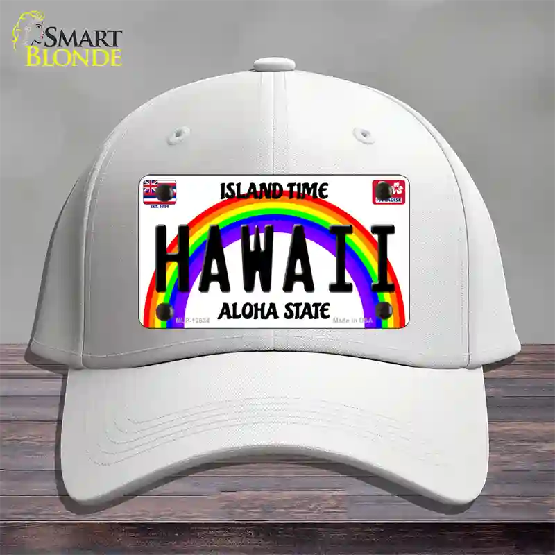 Hawaii Novelty License Plate Hat Cotton / White