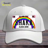 Shaka Hawaii Novelty License Plate Hat Cotton / White