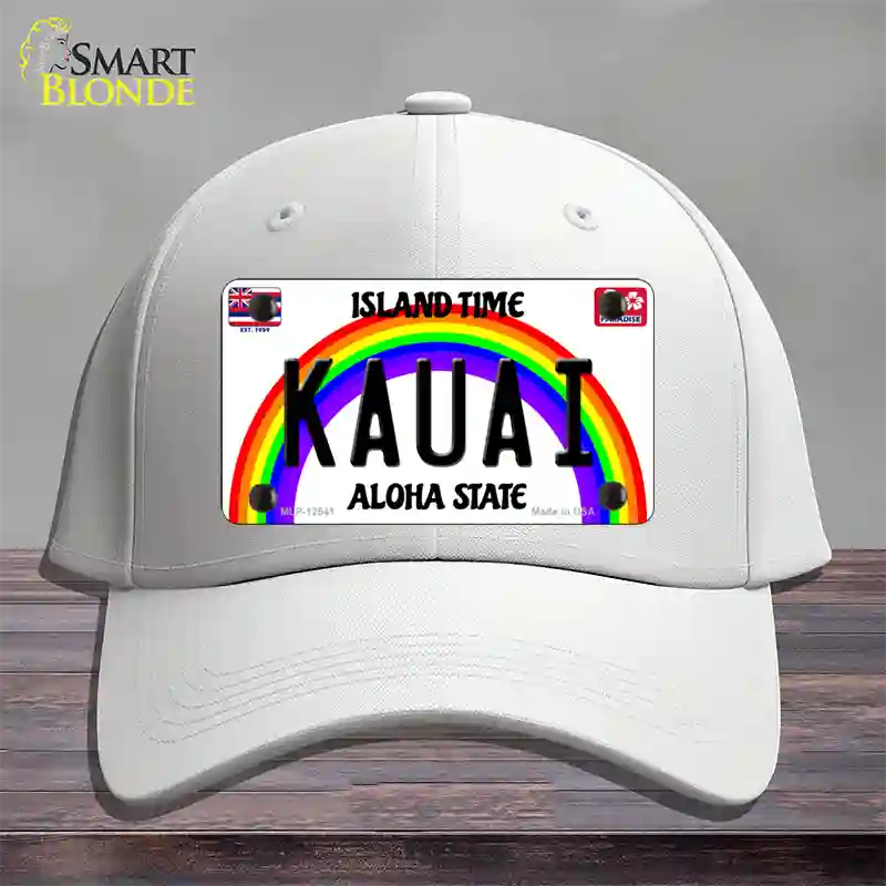 Kauai Hawaii Novelty License Plate Hat Cotton / White