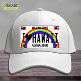 I Love Hawaii Novelty License Plate Hat Cotton / White