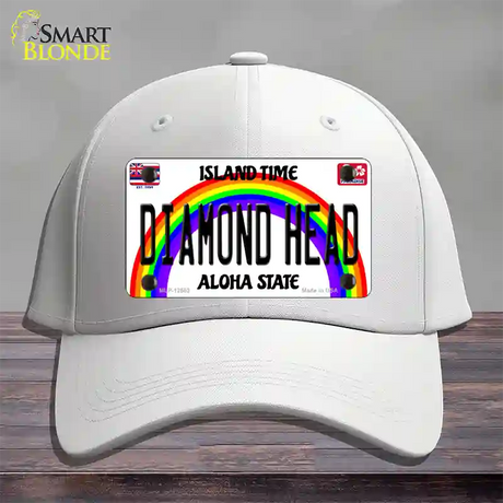 Diamond Head Hawaii Novelty License Plate Hat Cotton / White