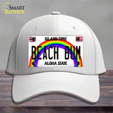 Beach Bum Hawaii Novelty License Plate Hat Cotton / White