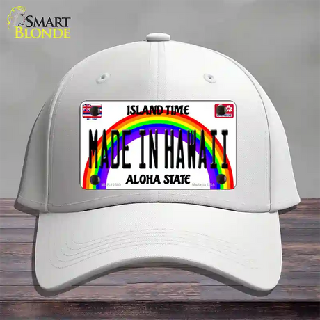 Made In Hawaii Novelty License Plate Hat Cotton / White