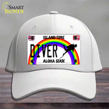 Diver Hawaii Novelty License Plate Hat Cotton / White