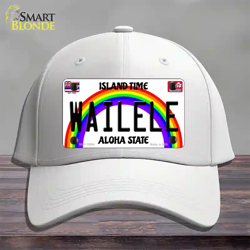 Wailele Hawaii Novelty License Plate Hat Cotton / White