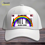 A Hui Hou Hawaii Novelty License Plate Hat Cotton / White