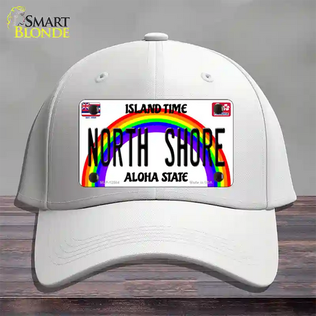 North Shore Hawaii Novelty License Plate Hat Cotton / White