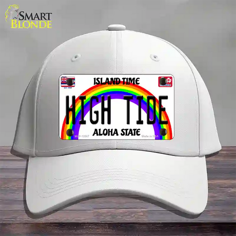 High Tide Hawaii Novelty License Plate Hat Cotton / White