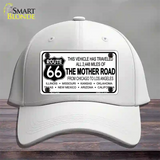 Route 66 The Mother Road Novelty License Plate Hat Cotton / White