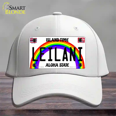 Leilani Hawaii Novelty License Plate Hat Cotton / White