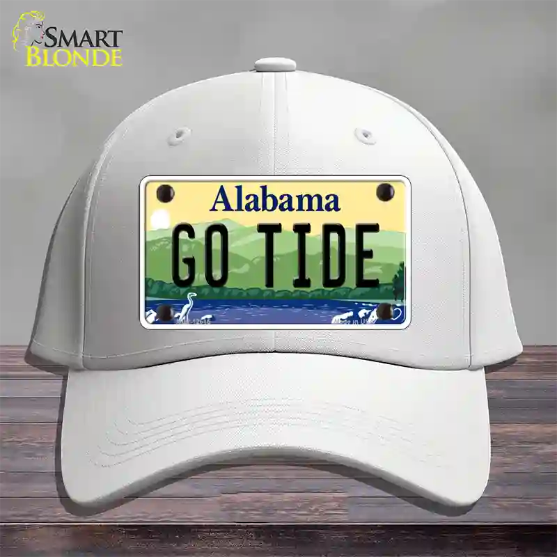 Go Tide Novelty License Plate Hat Cotton / White