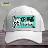 Route 66 Retro Cruisin Novelty License Plate Hat Cotton / White