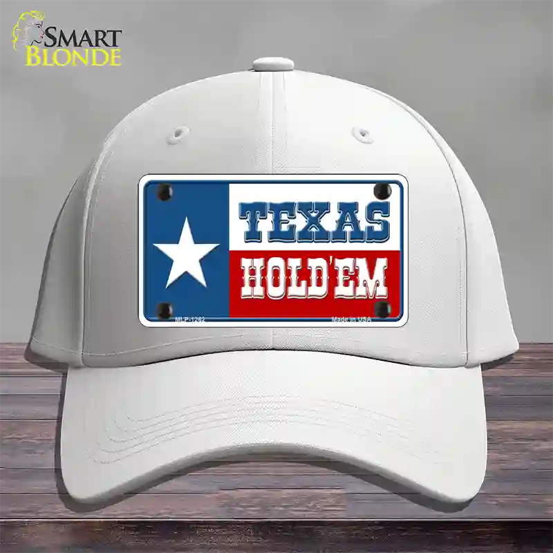 Texas Hold Em Novelty License Plate Hat Cotton / White