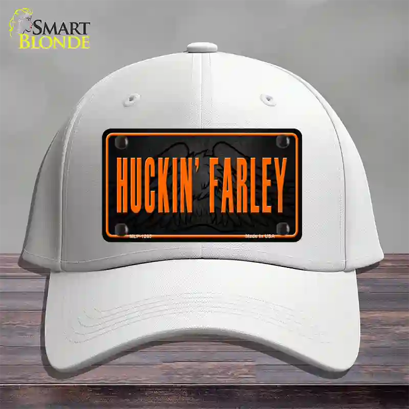 Huckin Farley Novelty License Plate Hat Cotton / White