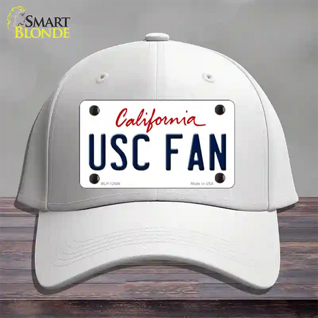 USC Fan Novelty License Plate Hat Cotton / White