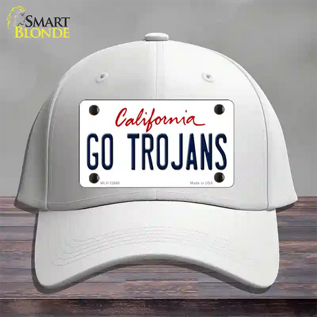 Go Trojans Novelty License Plate Hat Cotton / White