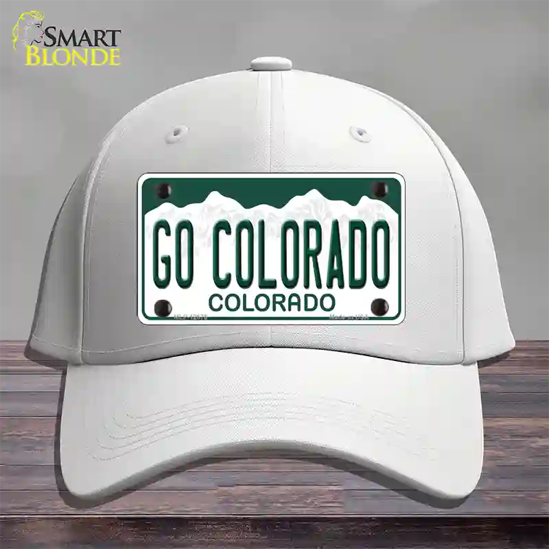 Go Colorado Novelty License Plate Hat Cotton / White