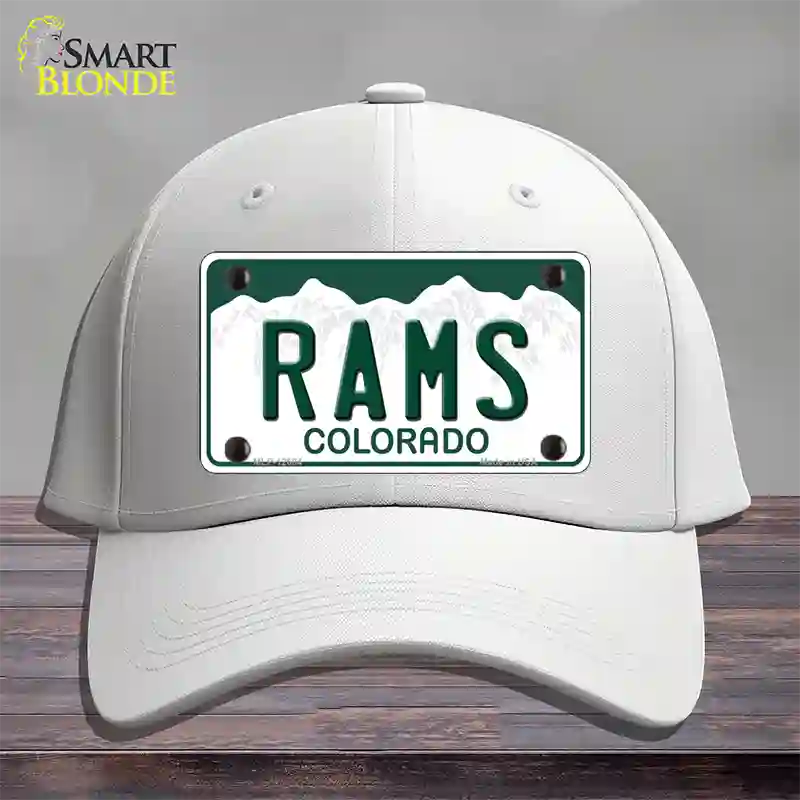 Rams Novelty License Plate Hat Cotton / White