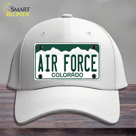 Air Force Novelty License Plate Hat Cotton / White