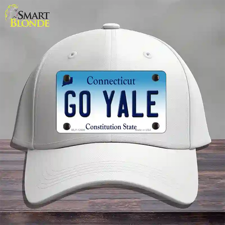 Go Yale Novelty License Plate Hat Cotton / White