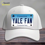 Yale Fan Novelty License Plate Hat Cotton / White