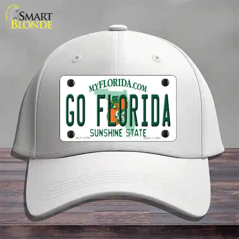 Go Florida Novelty License Plate Hat Cotton / White