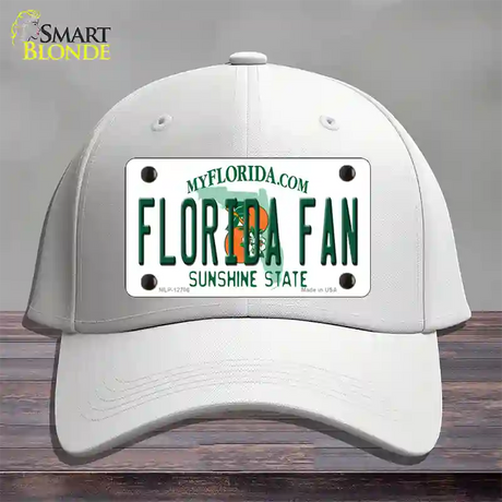 Florida Fan Novelty License Plate Hat Cotton / White