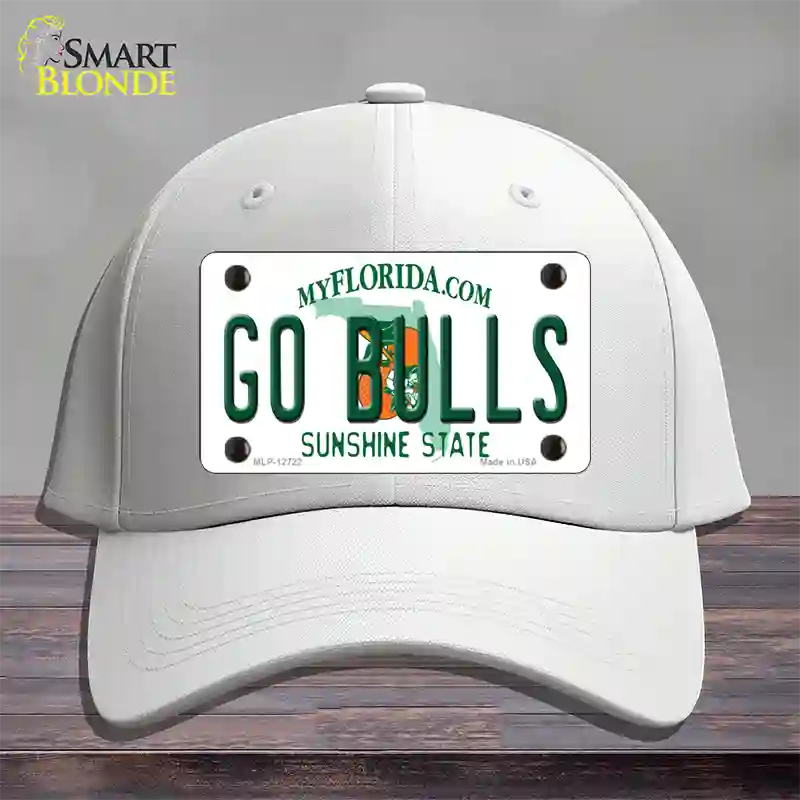 Go Bulls Novelty License Plate Hat Cotton / White