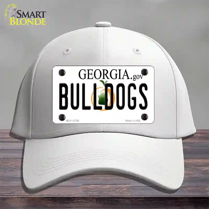 Bulldogs Georgia Peach Novelty License Plate Hat Cotton / White