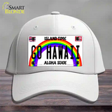 Go Hawaii Novelty License Plate Hat Cotton / White