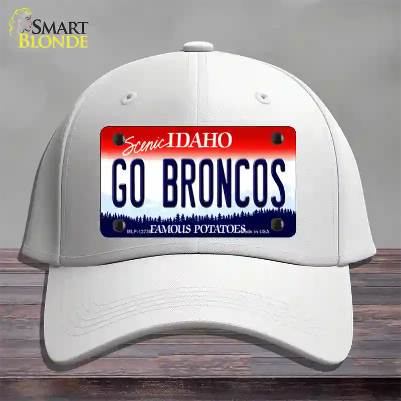 Go Broncos Novelty License Plate Hat Cotton / White