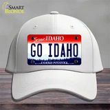 Go Idaho Novelty License Plate Hat Cotton / White