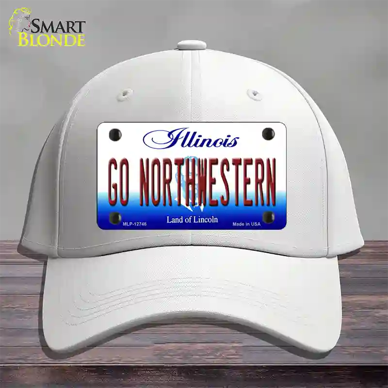 Go Northwestern Novelty License Plate Hat Cotton / White