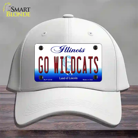 Go Wildcats Illinois Novelty License Plate Hat Cotton / White