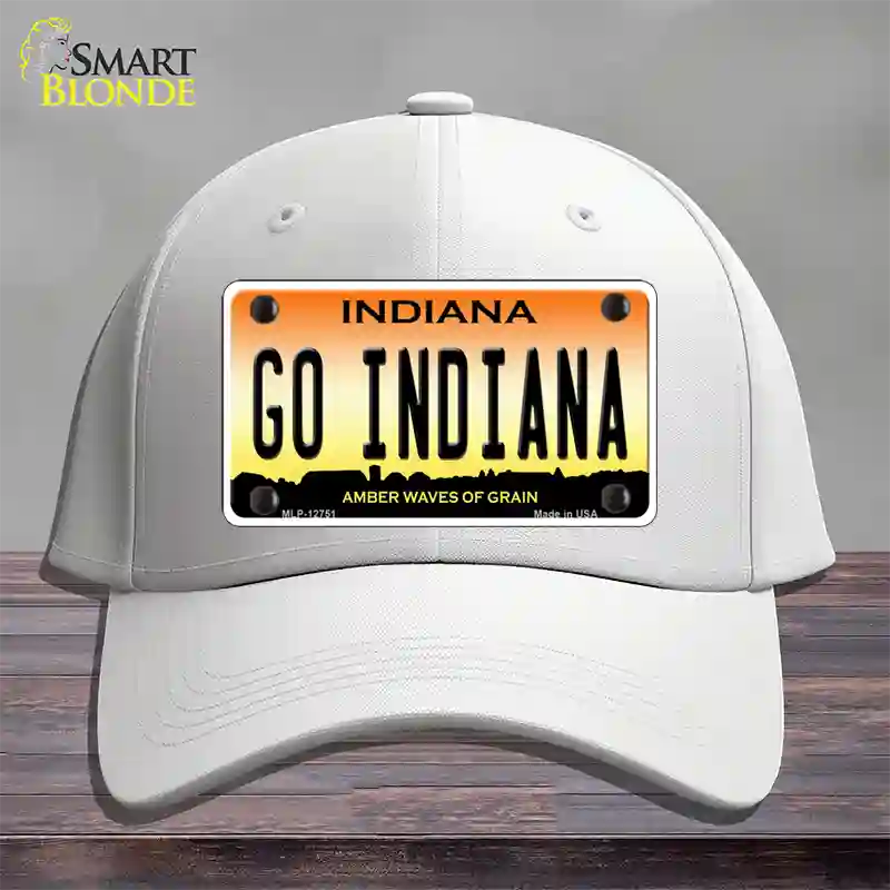 Go Indiana Novelty License Plate Hat Tag Cotton / White