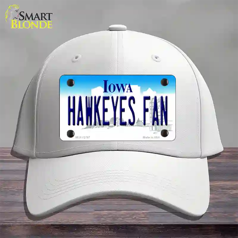 Hawkeyes Fan Novelty License Plate Hat Cotton / White