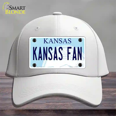 Kansas Fan Novelty License Plate Hat Tag Cotton / White