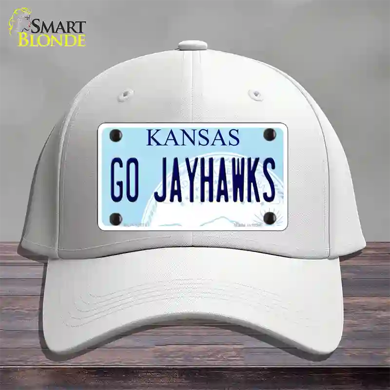 Go Jayhawks Novelty License Plate Hat Tag Cotton / White