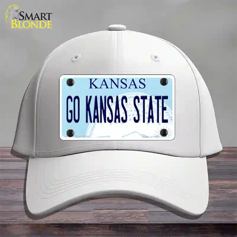 Go Kansas State Novelty License Plate Hat Tag Cotton / White