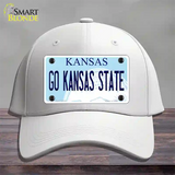 Go Kansas State Novelty License Plate Hat Tag Cotton / White