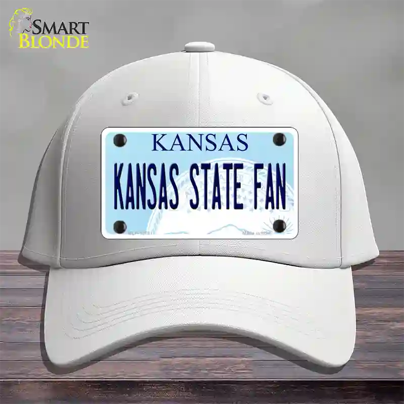 Kansas State Fan Novelty License Plate Hat Tag Cotton / White