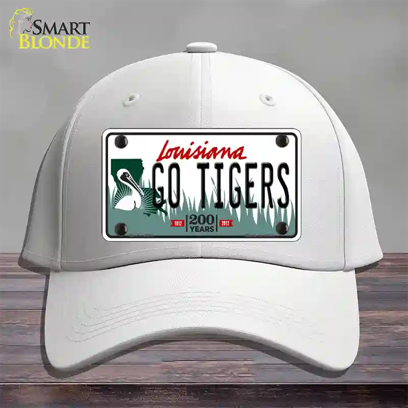 Louisiana Go Tigers Novelty License Plate Hat Tag Cotton / White