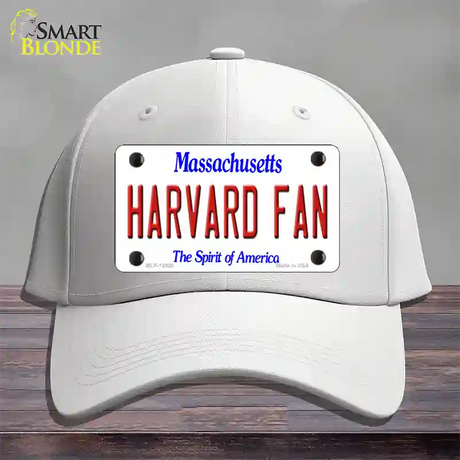 Harvard Fan Novelty License Plate Hat Cotton / White