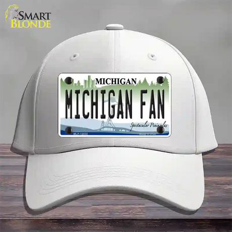 Michigan Fan Novelty License Plate Hat Cotton / White