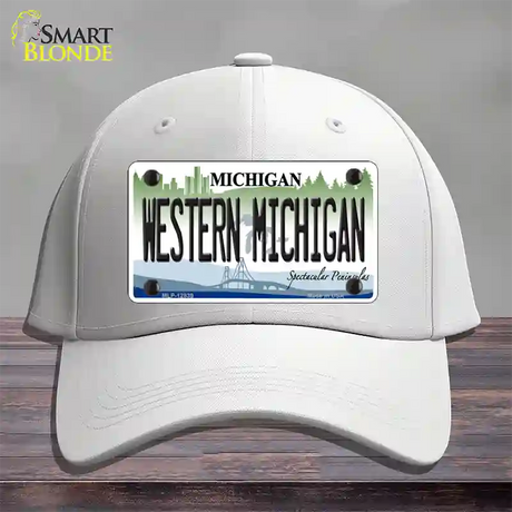 Western Michigan Novelty License Plate Hat Cotton / White