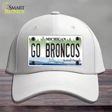 Go Broncos Michigan Novelty License Plate Hat Cotton / White