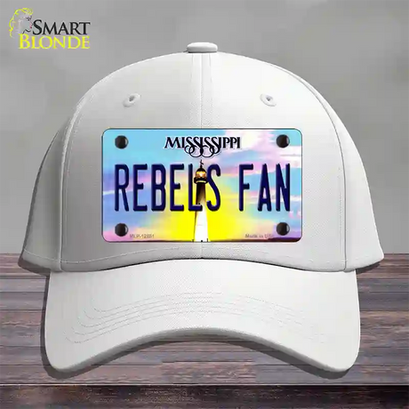 Rebels Fan Novelty License Plate Hat Cotton / White