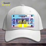 Go Mississippi State Novelty License Plate Hat Cotton / White